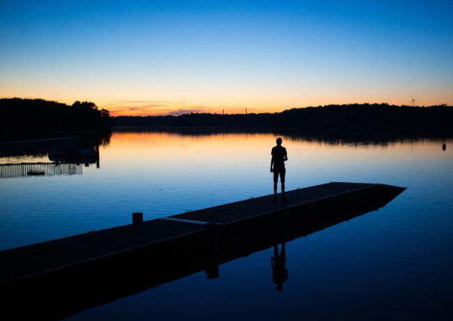 Sundown in Haltern at the Lake