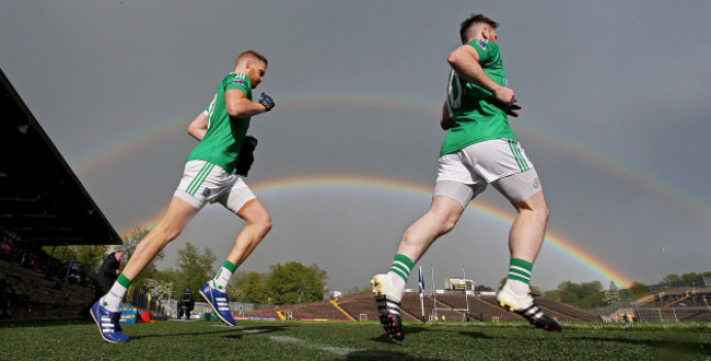 The Fermanagh team take to the pitch