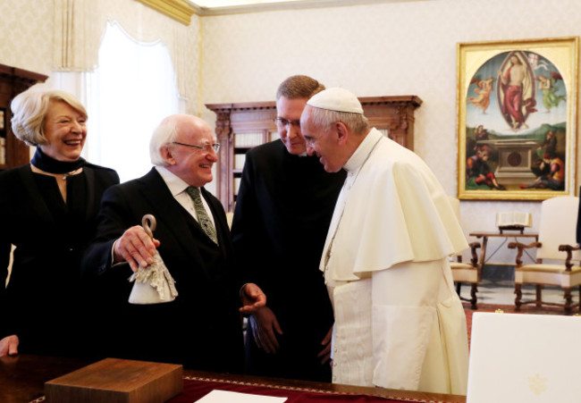 Pope Francis Meets Michael D. Higgins President of Ireland - Vatican