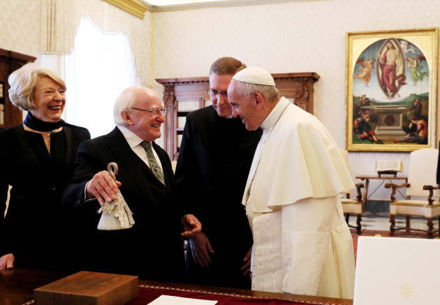 Pope Francis Meets Michael D. Higgins President of Ireland - Vatican