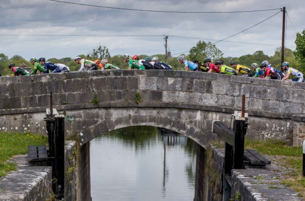 The riders of the 2017 An Post Ras pass over Killashee bridge just outside of Longford Town