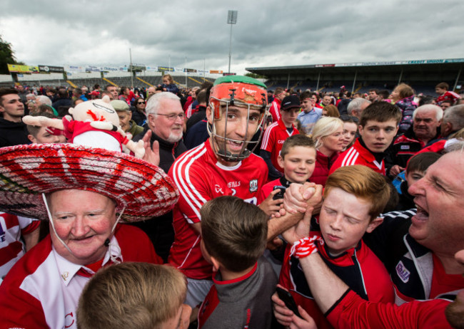 Stephen McDonnell celebrates with supporters