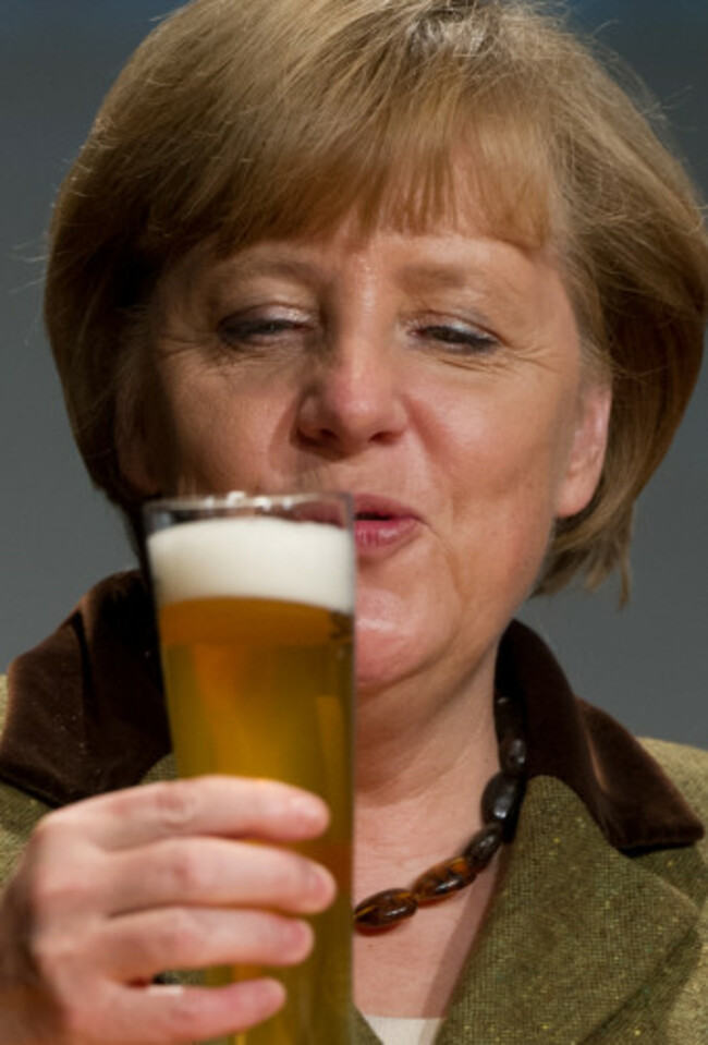 German Chancellor Angela Merkel at New Year's reception