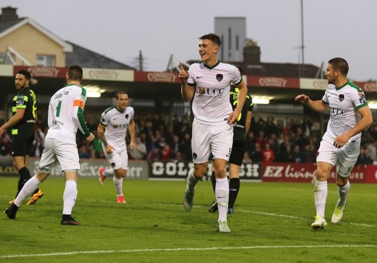 Ryan Delaney celebrates scoring a goal