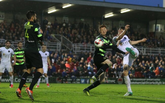 Ryan Delaney scores their third goal