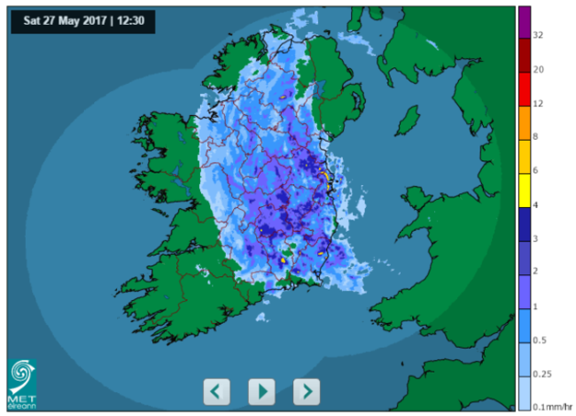Met Éireann rainfall