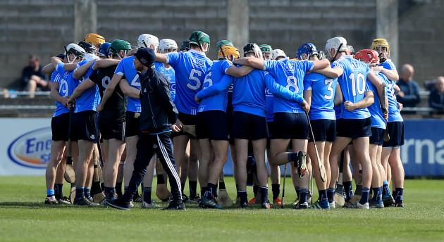 Dublin team huddle