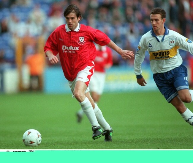 Tony Sheridan/Jim McIntyre Shelbourne v Kilmarnock 28/8/1997