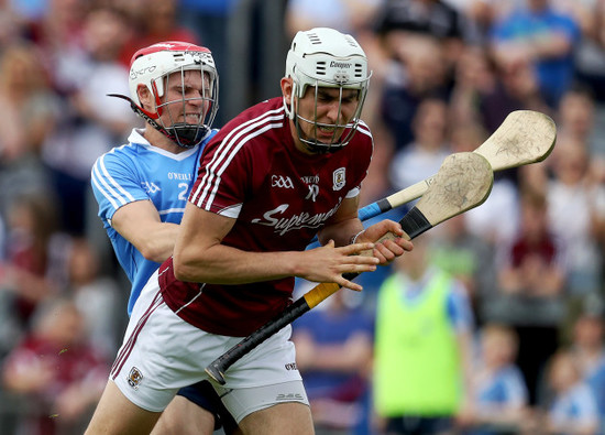 Jason Flynn is fouled by Cian O’Callaghan as he celebrates scoring a goal