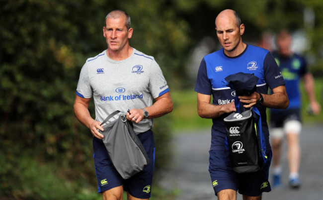 Stuart Lancaster and Girvan Dempsey