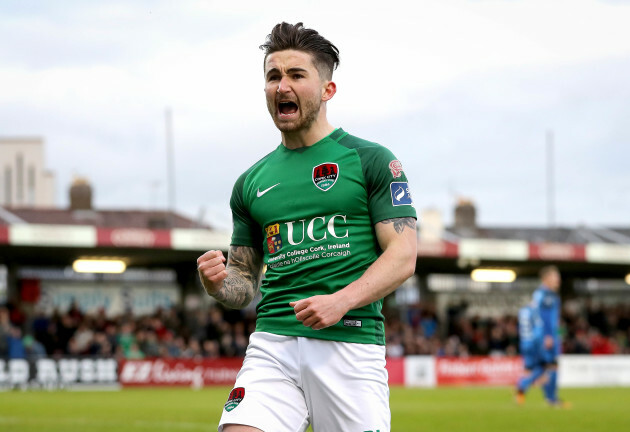 Sean Maguire celebrates scoring