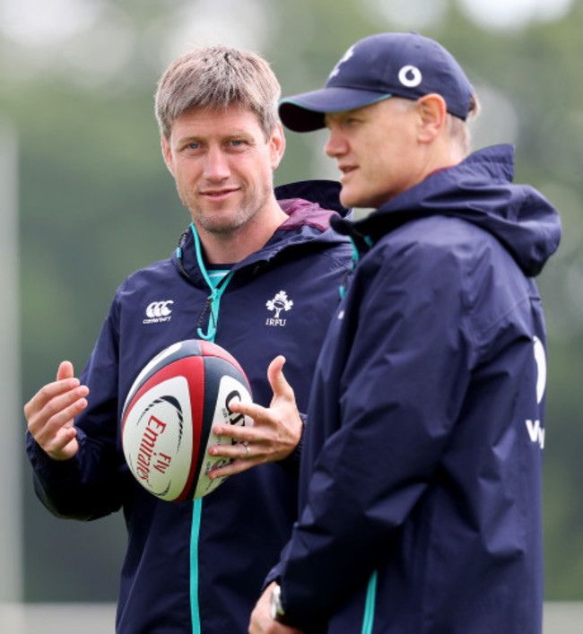 Ronan O'Gara with Joe Schmidt