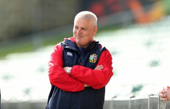 Head Coach Warren Gatland during the training