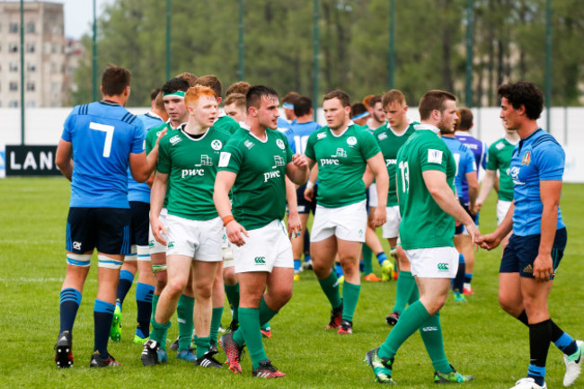 Ireland players dejected after the game