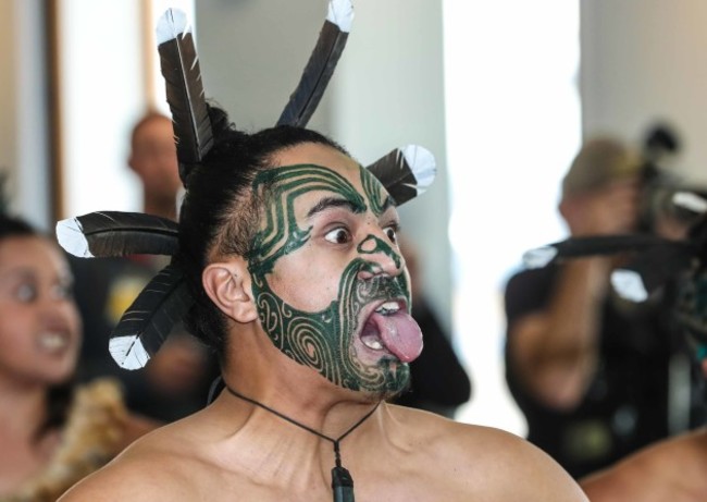 The British and Irish Lions get a Maori welcome