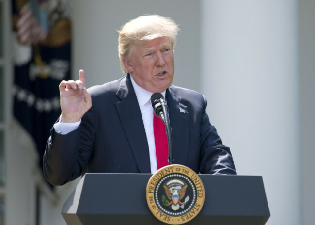 President Trump Withdraws From The Paris Climate Agreement - Washington