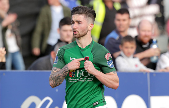 Cork City's Sean Maguire celebrates scoring