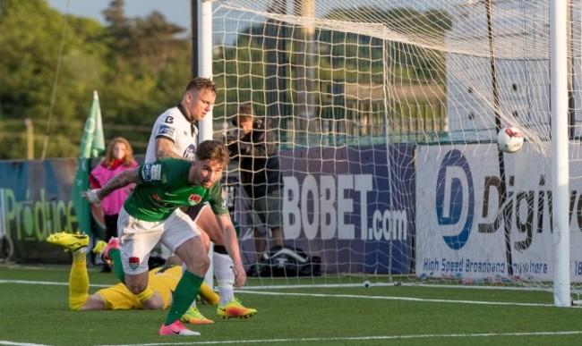 Sean Maguire celebrates scoring their second goal