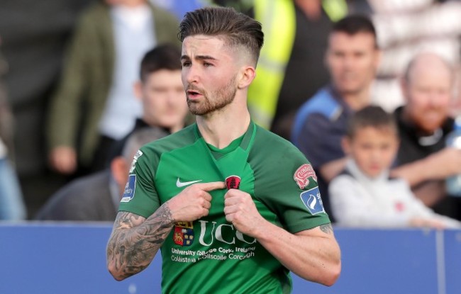 Cork City's Sean Maguire celebrates scoring