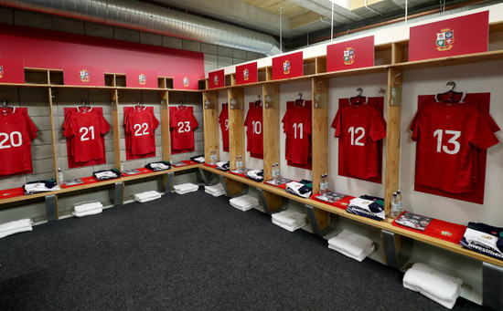 A view of the Lions changing room