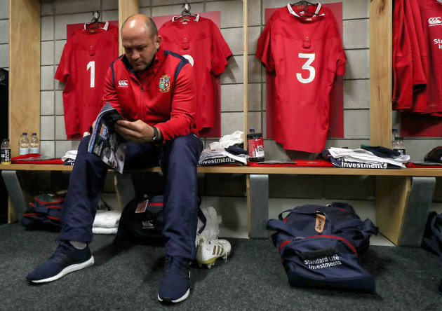 Rory Best in the dressing room ahead of the game