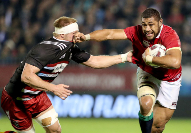 Taulupe Faletau with Lachlan Boshier