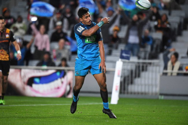 Rieko Ioane celebrates his try