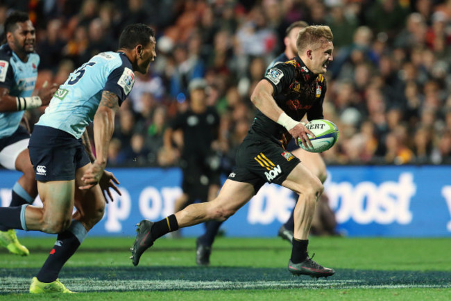 Damian McKenzie with Israel Folau