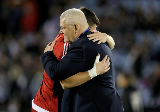 Warren Gatland with his son Bryn Gatland