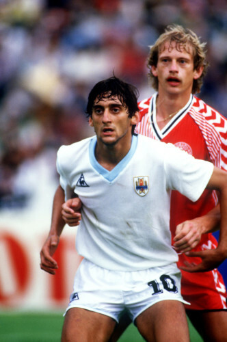 Soccer - World Cup Mexico 86 - Group E - Denmark v Uruguay