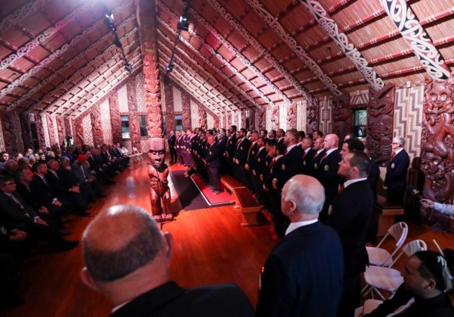 The British and Irish Lions inside the Marae