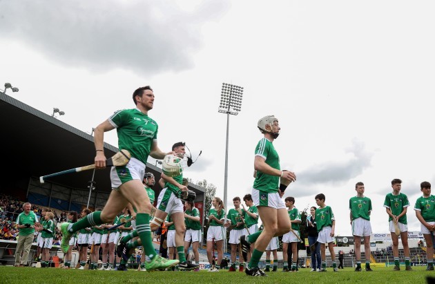 Limerick make their way on to the field