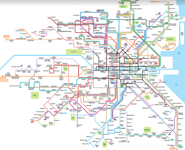 Dublin's bus map