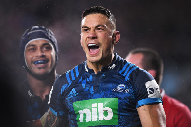 Sonny Bill Williams celebrates scoring their second try