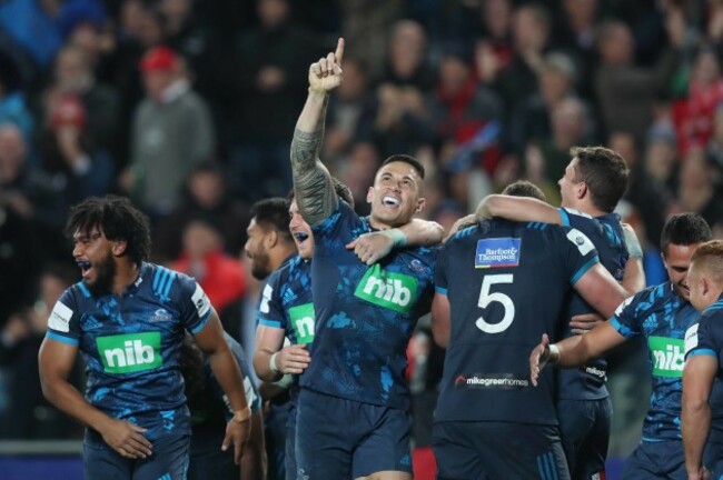 Sonny Bill Williams celebrates at the final whistle