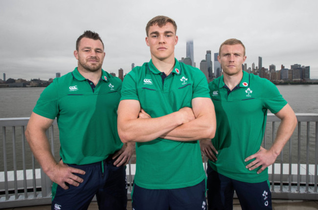 Cian Healy, Garry Ringrose and Keith Earls