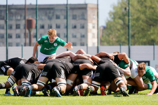 Jonny Stewart watches the scrum