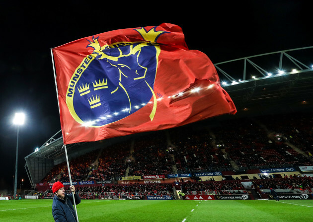 general view Thomond Park flags