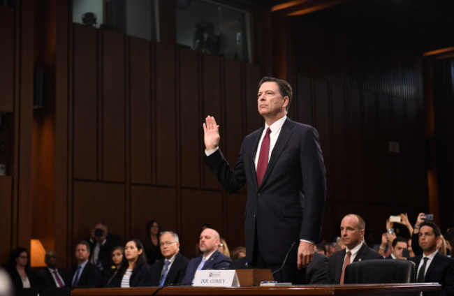 U.S.-WASHINGTON D.C.-FBI-FORMER DIRECTOR-JAMES COMEY-HEARING