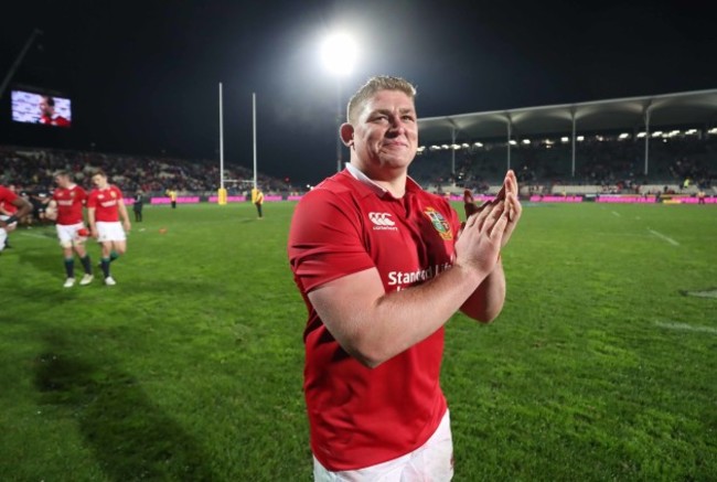 Tadhg Furlong celebrates winning