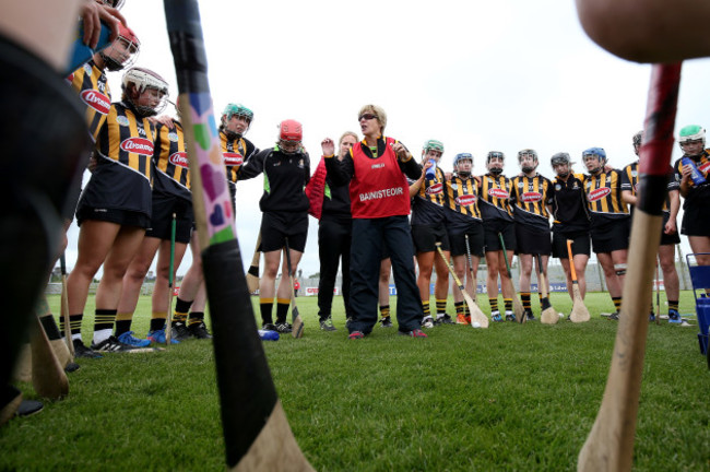 The Kilkenny team huddle prior to the game