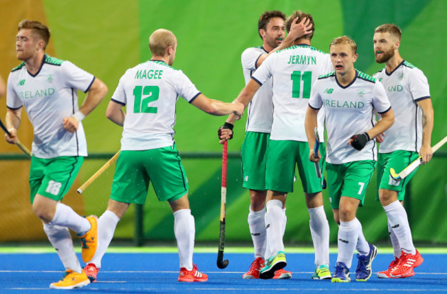 John Jermyn celebrates scoring his sides first goal