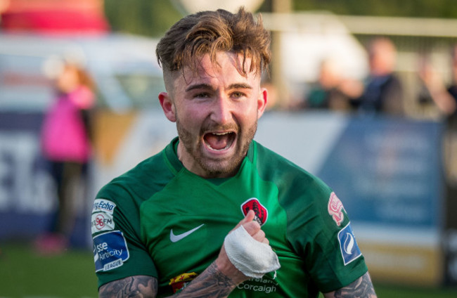 Sean Maguire celebrates scoring their second goal