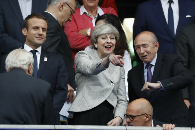 France vs England - Emmanuel Macron And Theresa May