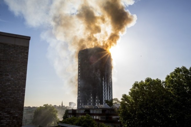 Tower block fire in London