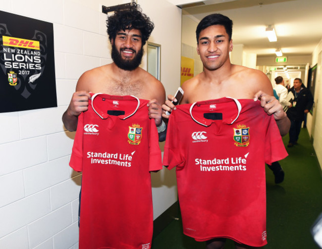 Akira and Rieko Ioane celebrate winning