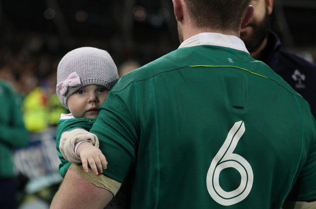 Peter O’Mahony with his daughter