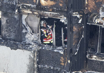 Tower block fire in London