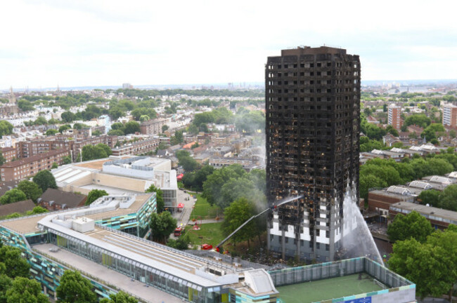 Tower block fire in London