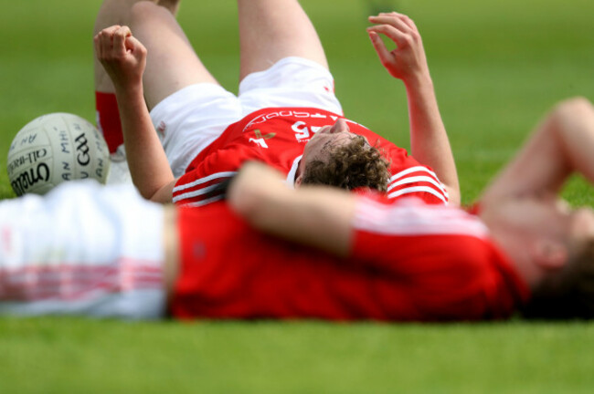 Louth players dejected after the game
